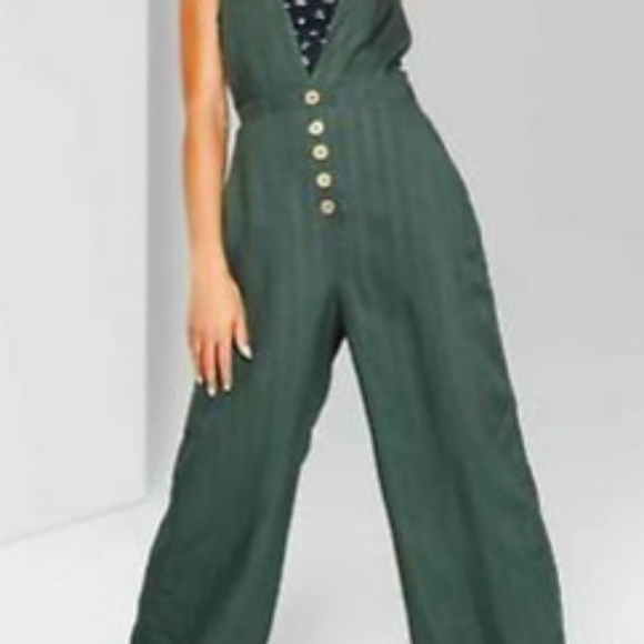 wild fable Pants - NWT wild fable deep v neck button down jumpsuit